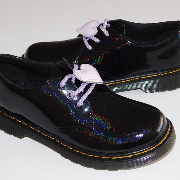Dr. Martens Girls' 1461 Softy T Heart Lace-Up Leather Oxfords 34 us 3